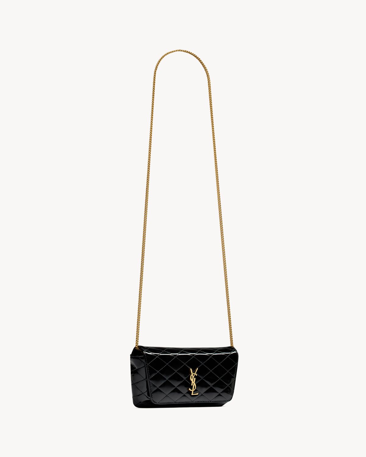 YSL Gaby Chain Phone Holder in Patent Leather - Image 2